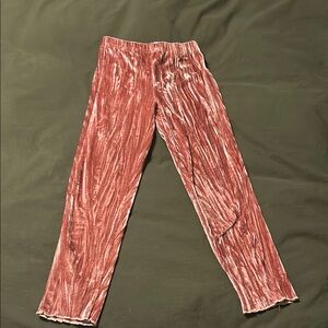 Mia Joy Crushed Velvet Pink Pants Joyfolie